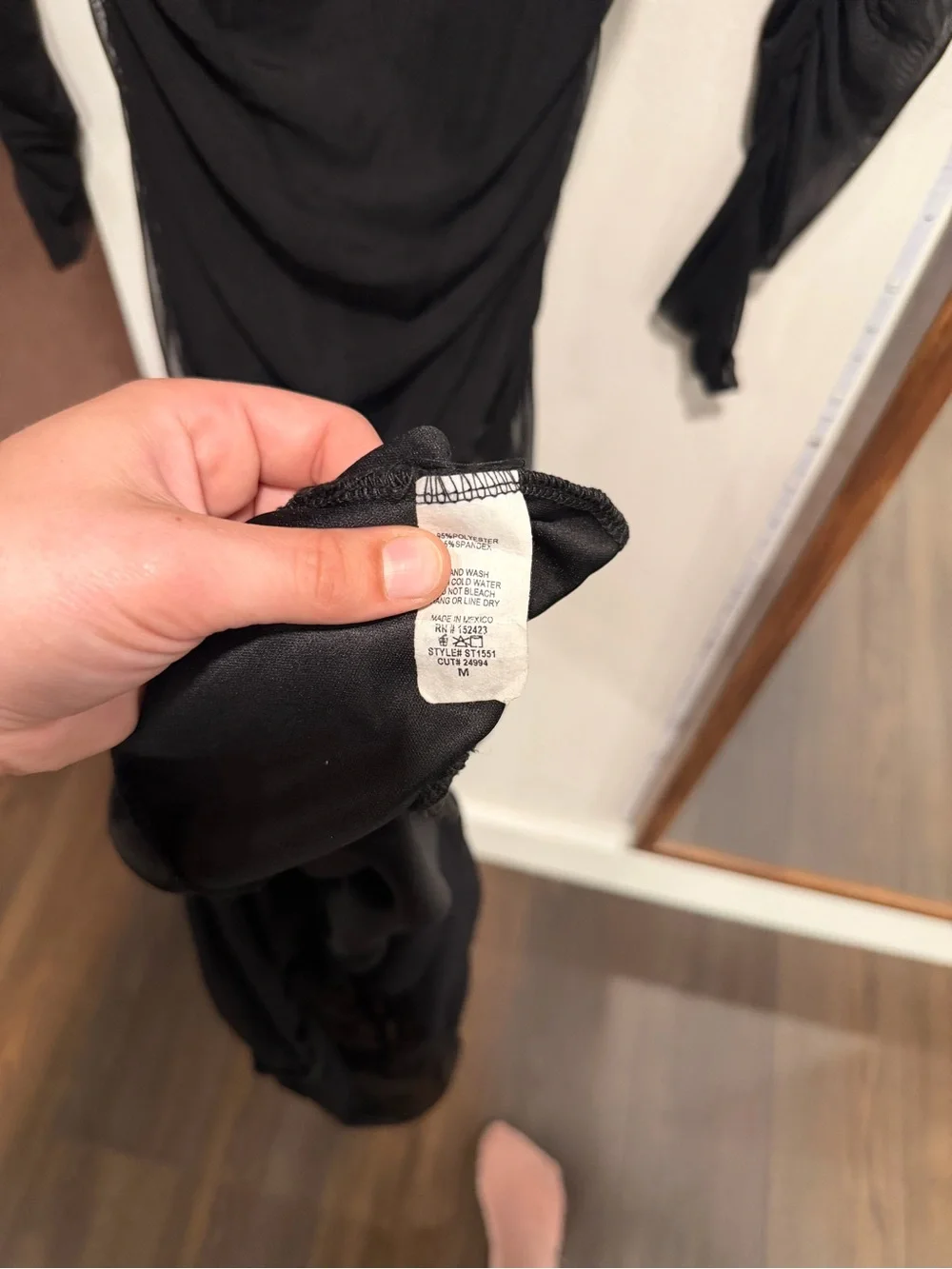 Fashion Nova Black Long Sleeve Sheer Ruched Maxi Dress